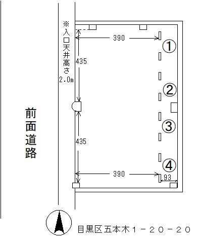ＣＵＢＥ－Ｎ駐車場 04号室 間取り