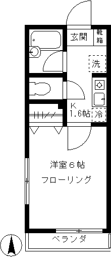 アムール柿の木坂 101号室 間取り