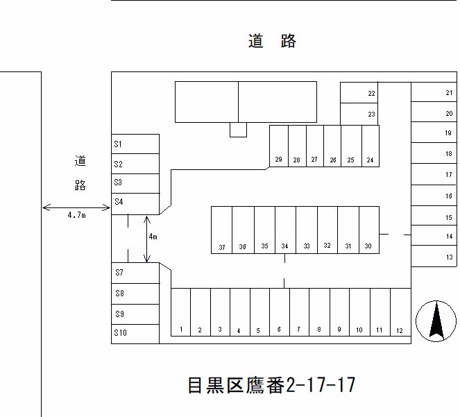 マルトミ駐車場 07号室 間取り