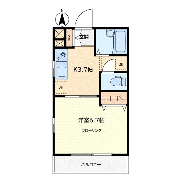サニーサイド学芸大学 101号室 間取り