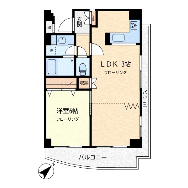 シャルム学芸大学 101号室 間取り