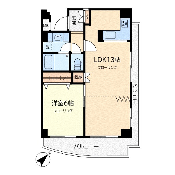 シャルム学芸大学 101号室 間取り