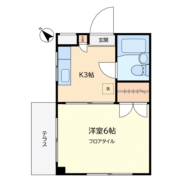 ハイム碑文谷 101号室 間取り