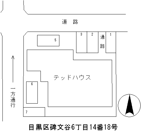 テッドハウス駐車場 間取り図