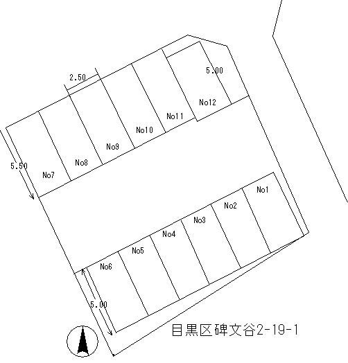碑文谷２丁目第３駐車場 07号室 間取り