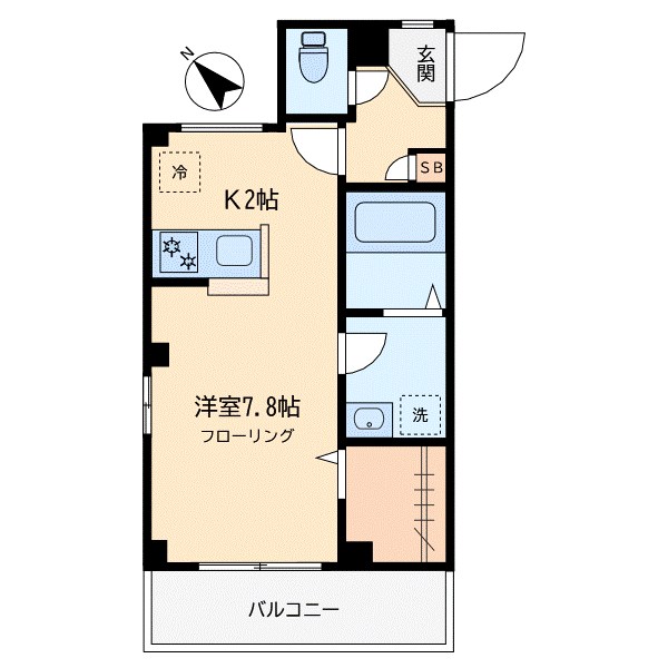 タウンヒルズ祐天寺 301号室 間取り