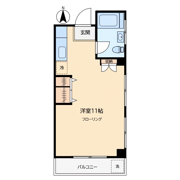 松岡マンション 303号室 間取り