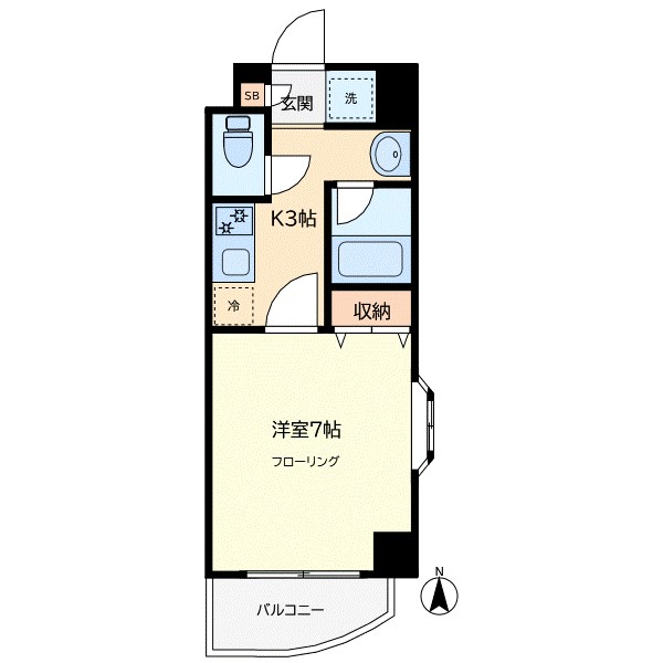 エストパルク碑文谷 201号室 間取り