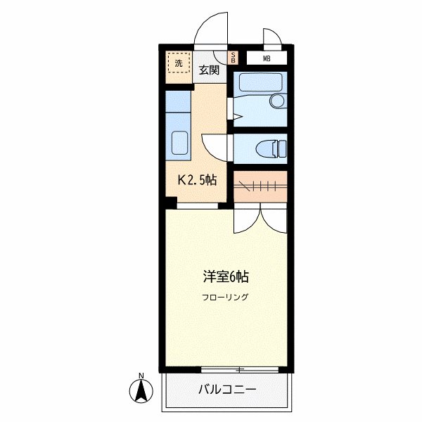アメニティー鷹番 202号室 間取り
