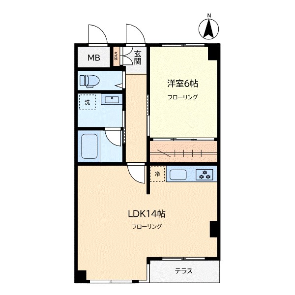 ヴィラージュ・コウノ 102号室 間取り