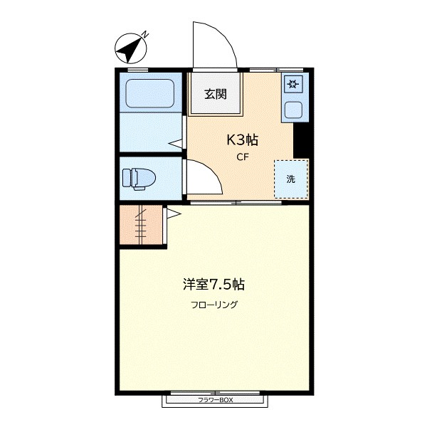 シティーハイムイソムラ 203号室 間取り