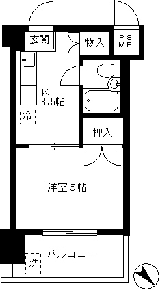 第30宮庭マンション　101号 101号室 間取り