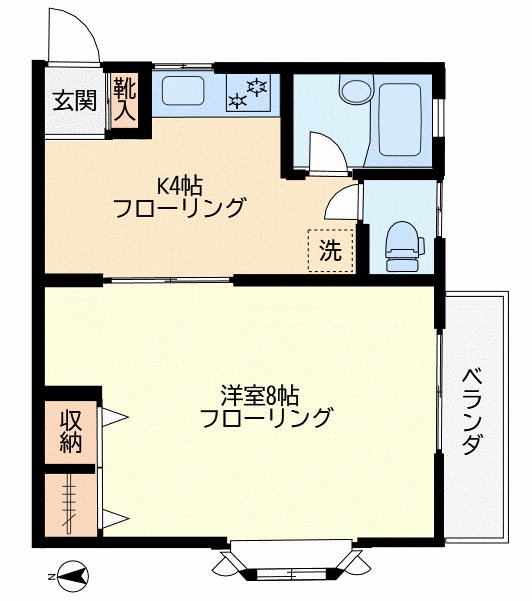 リベール鷹番 201号室 間取り