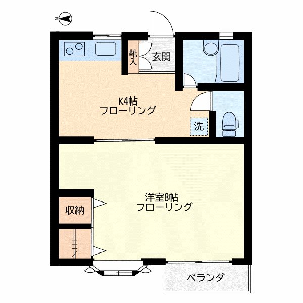 リベール鷹番 202号室 間取り