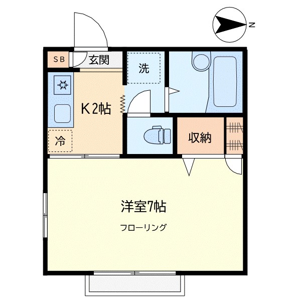 アーバンハイム 203号室 間取り