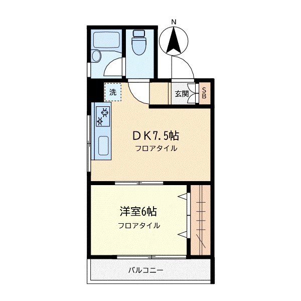 高林ハイツ 202号室 間取り