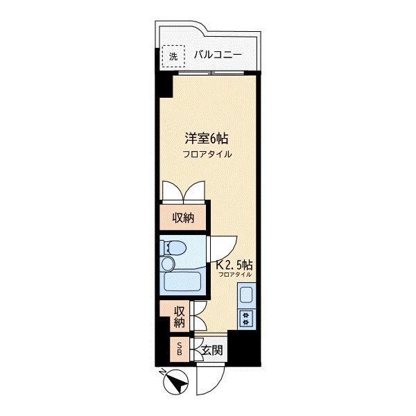 サンハイム祐天寺 203号室 間取り