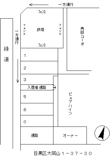 大岡山角田駐車場 06号室 間取り