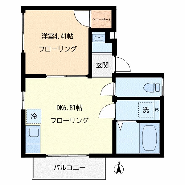 クローバーハイツ 301号室 間取り