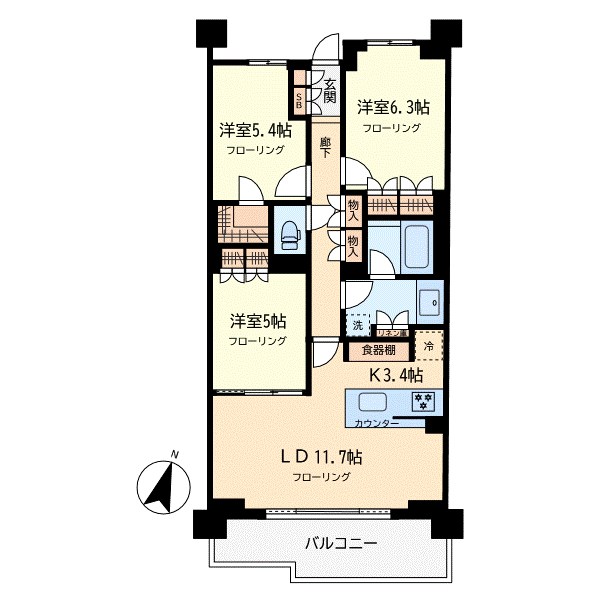 ブランズ碑文谷 307号室 間取り