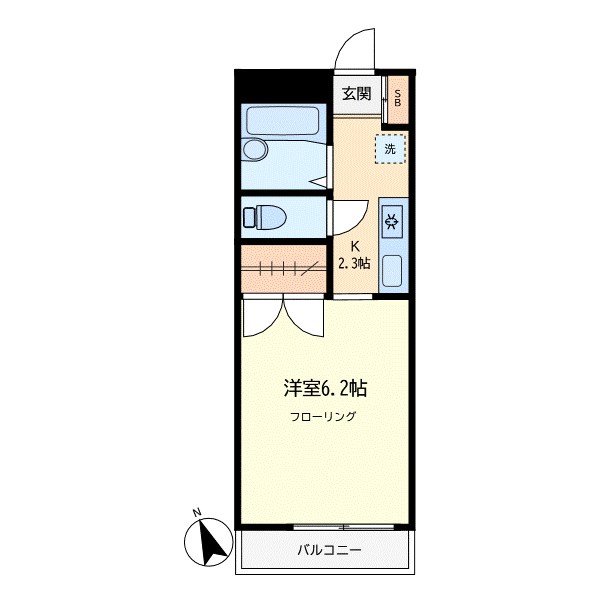 野沢パークハイツ 202号室 間取り