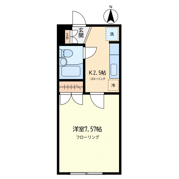 リリィハウス 101号室 間取り