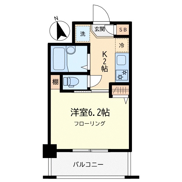 グリーンフォード自由ヶ丘 203号室 間取り