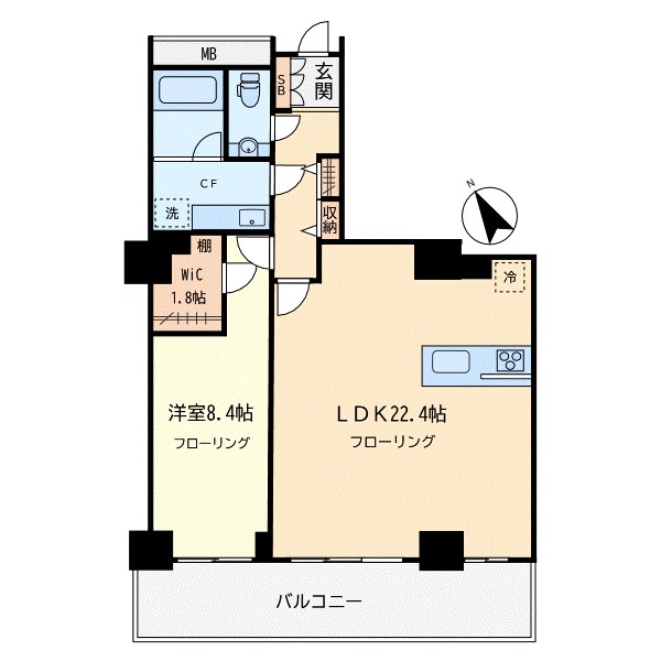 代官山アドレス ザ･タワー1207号 1207号室 間取り