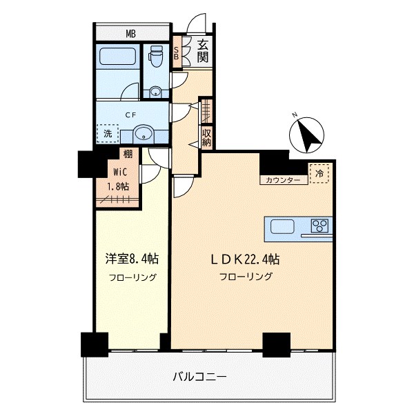 代官山アドレス ザ･タワー1207号 間取り