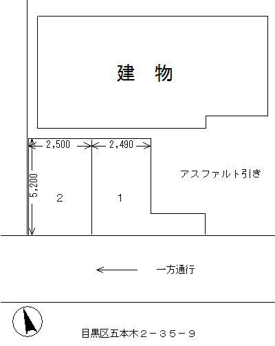 五本木２－３５駐車場 01号室 間取り