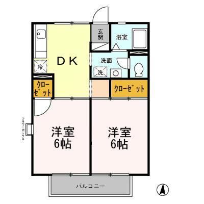 グリーンラーク 201号室 間取り