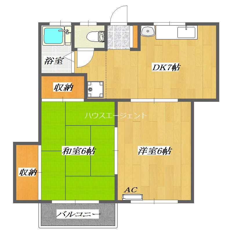 丸清コーポ 間取り図