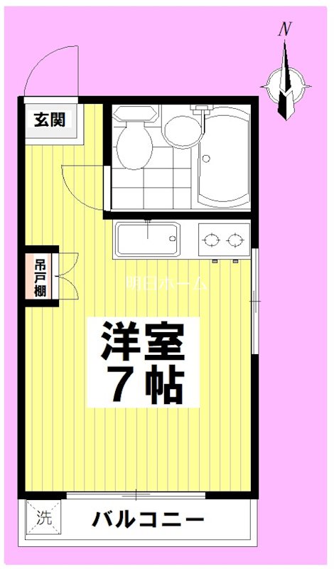 シャトートロピカルⅡ 206号室 間取り