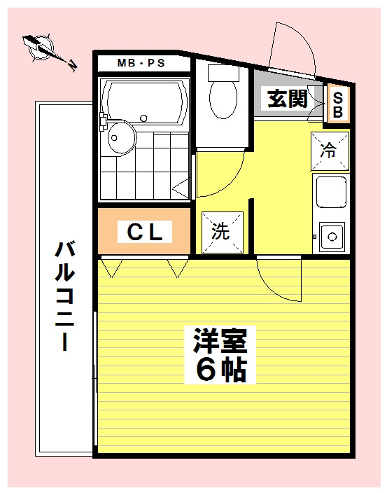 グランデュール富士見町Ａ 105号室 間取り