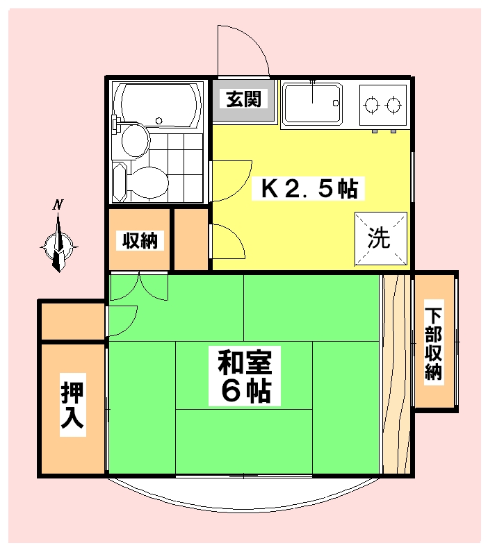 第一グリーンハイム 201号室 間取り