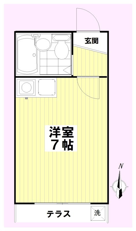 STEPS 104号室 間取り