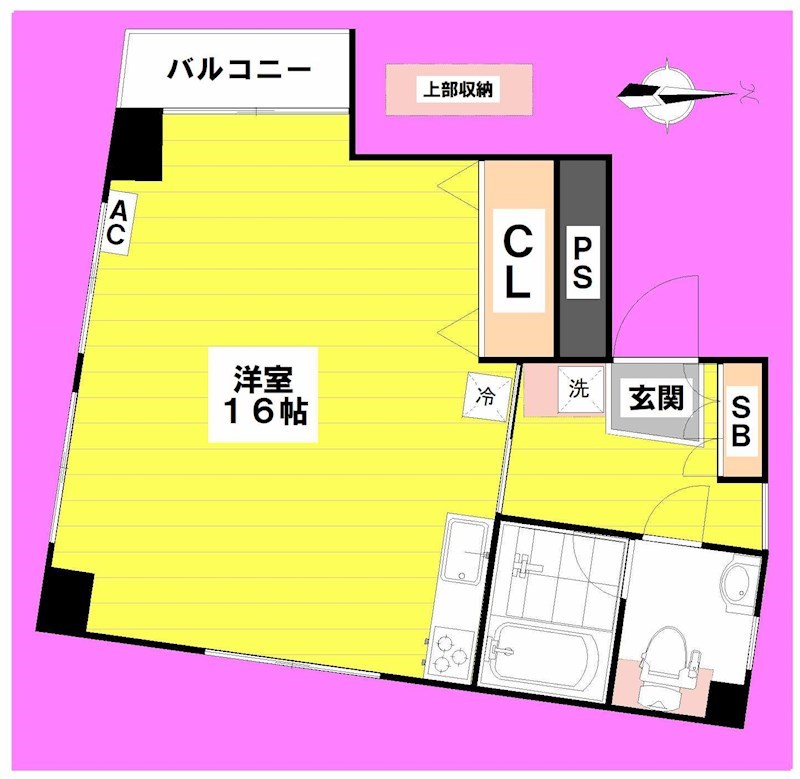 南ハウス 502号室 間取り