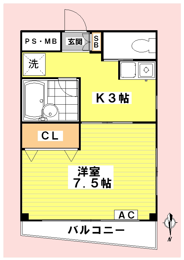 アーバンパークサイド中野 405号室 間取り