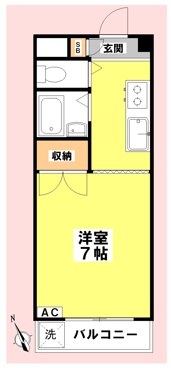 204号室 間取り