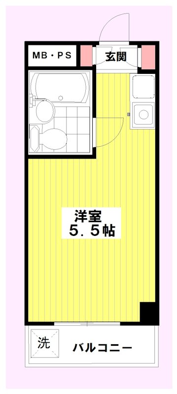 TOP稲城 506号室 間取り