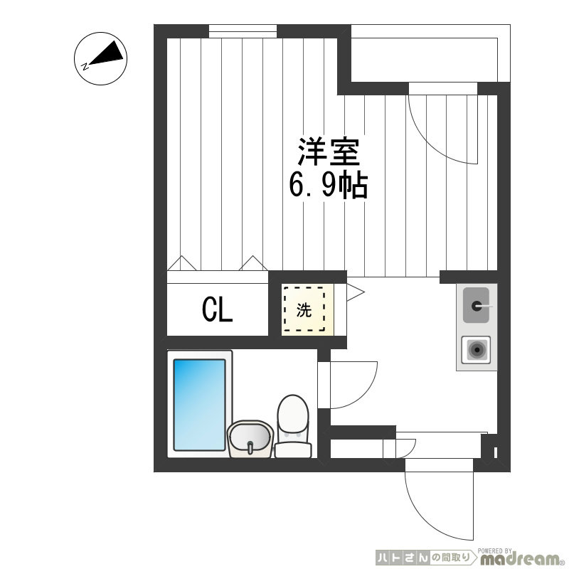 ジュネス洗足 105号室 間取り