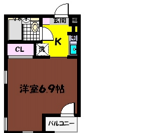 ジュネス洗足 403号室 間取り