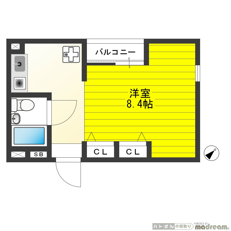 ジュネス洗足 401号室 間取り