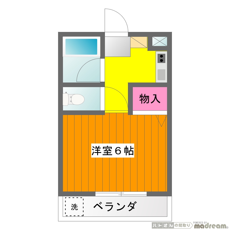 サザンパレス飯島 301号室 間取り