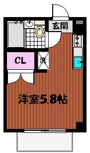 セソールハイツ 203号室 間取り