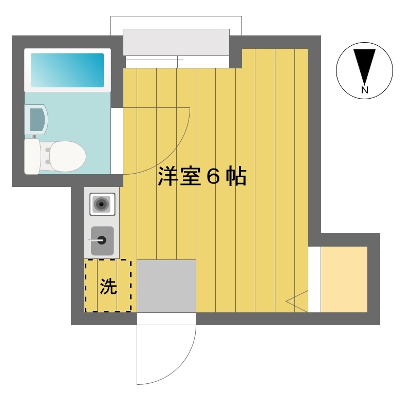 エンデバー若井 407号室 間取り