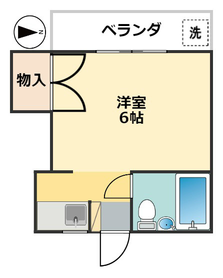 シャトーフェニックス 202号室 間取り