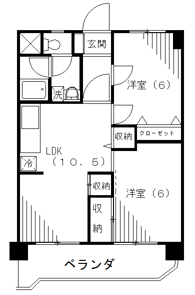 パールハイツ玉川 間取り