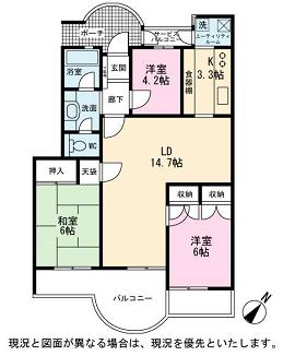 磯子台パークハイツ　10号棟 間取り