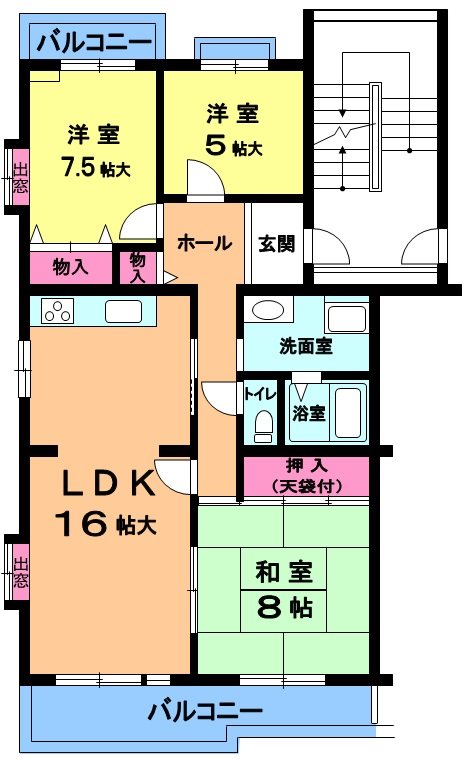 ファーストスクエア小倉台６号棟 間取り